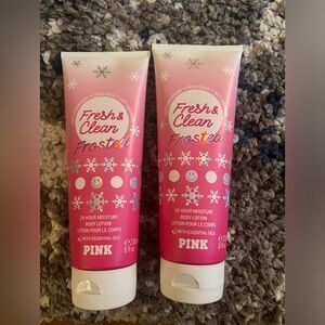 Victoria's Secret PINK Fresh & Clean Frosted body lotion 2 pack